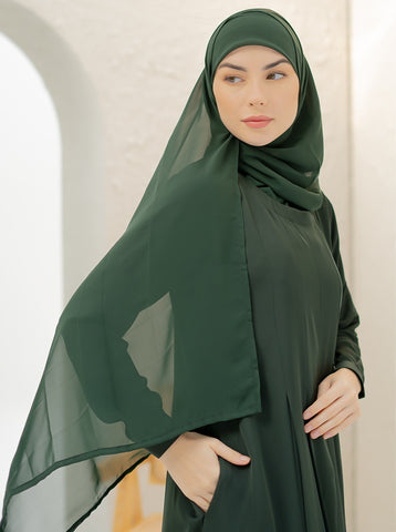RAMIEL MAXI ABAYA - BOTTLE GREEN