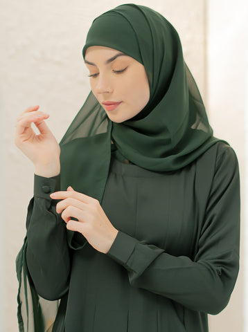 RAMIEL MAXI ABAYA - BOTTLE GREEN