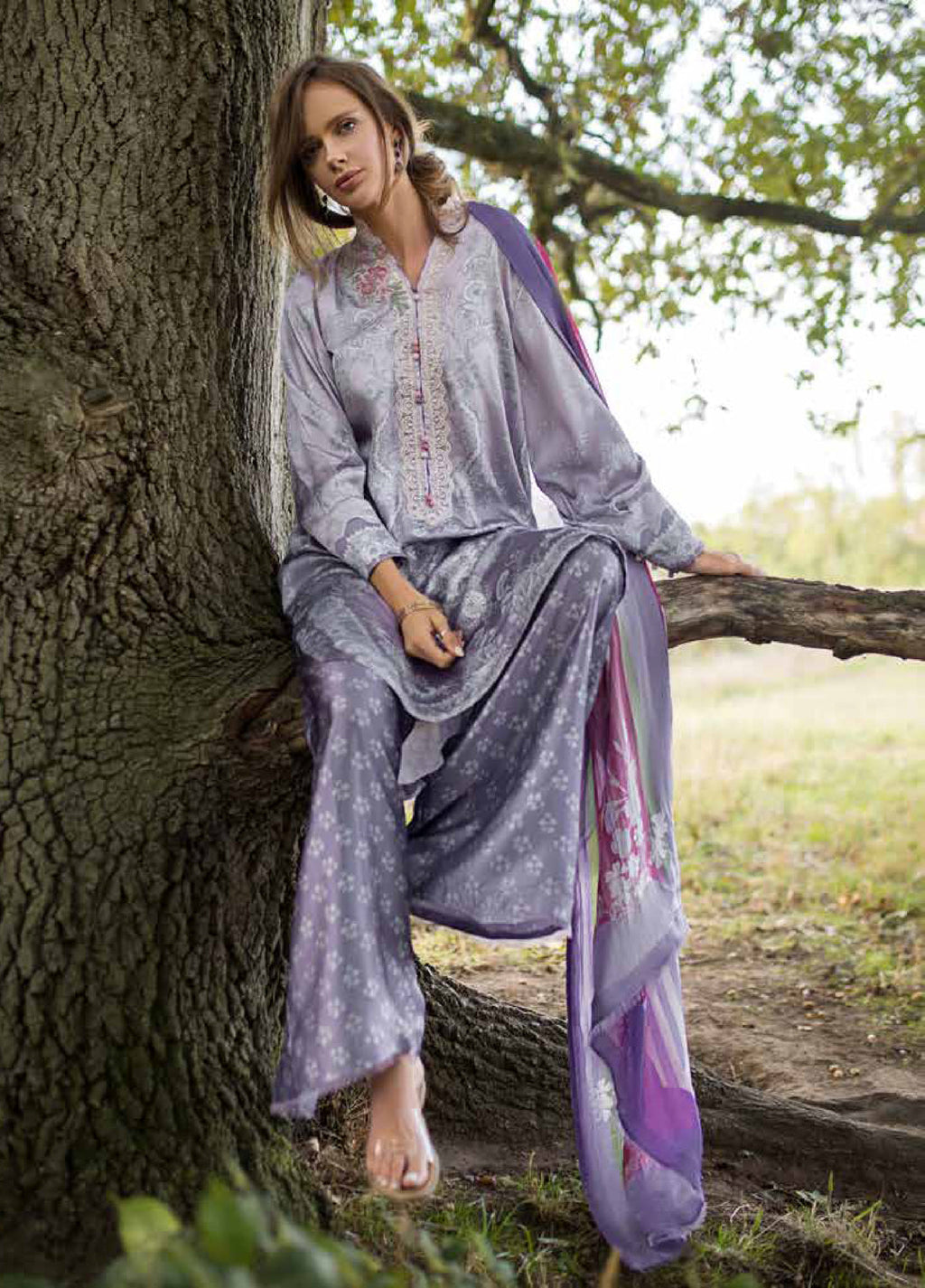 Sobia Nazir Satin Printed 3 Piece Suits SN25SF D-01