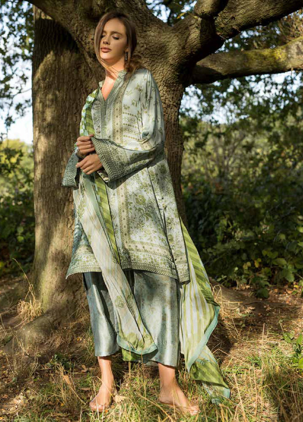 Sobia Nazir Satin Printed 3 Piece Suits SN25SF D-02