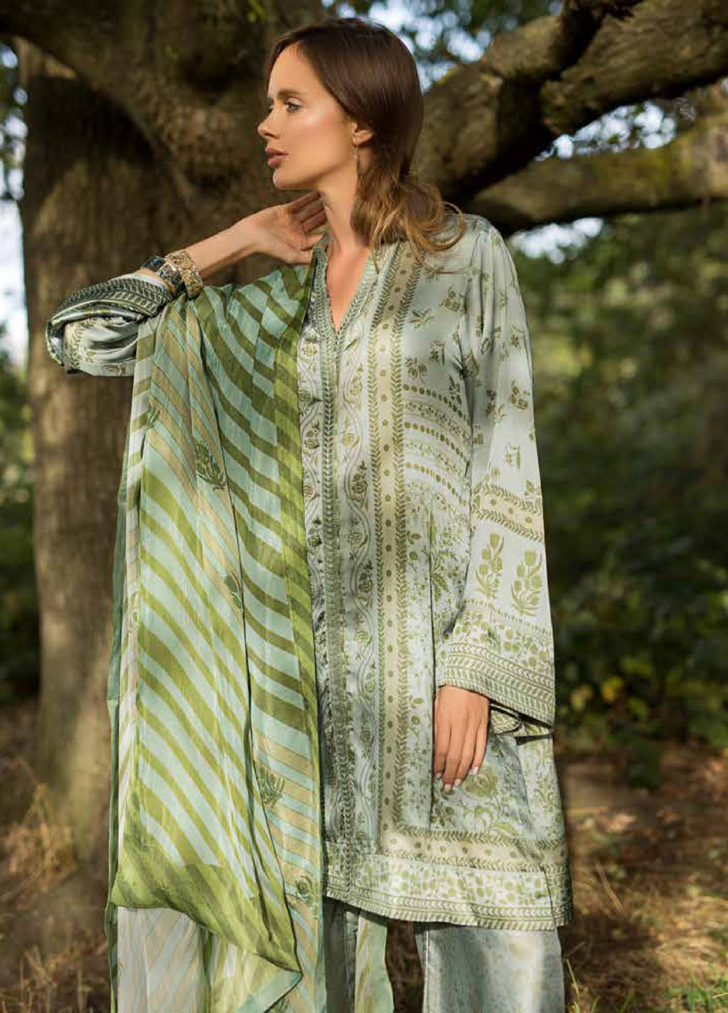 Sobia Nazir Satin Printed 3 Piece Suits SN25SF D-02