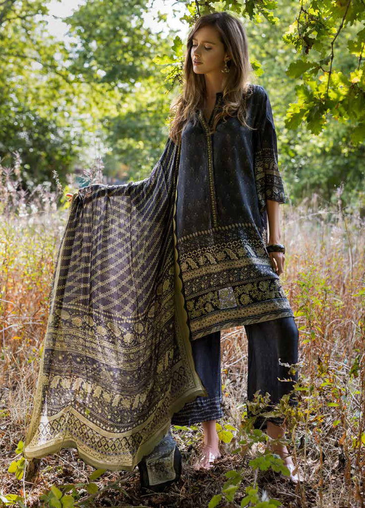 Sobia Nazir SatinPrinted 3 Piece Suits