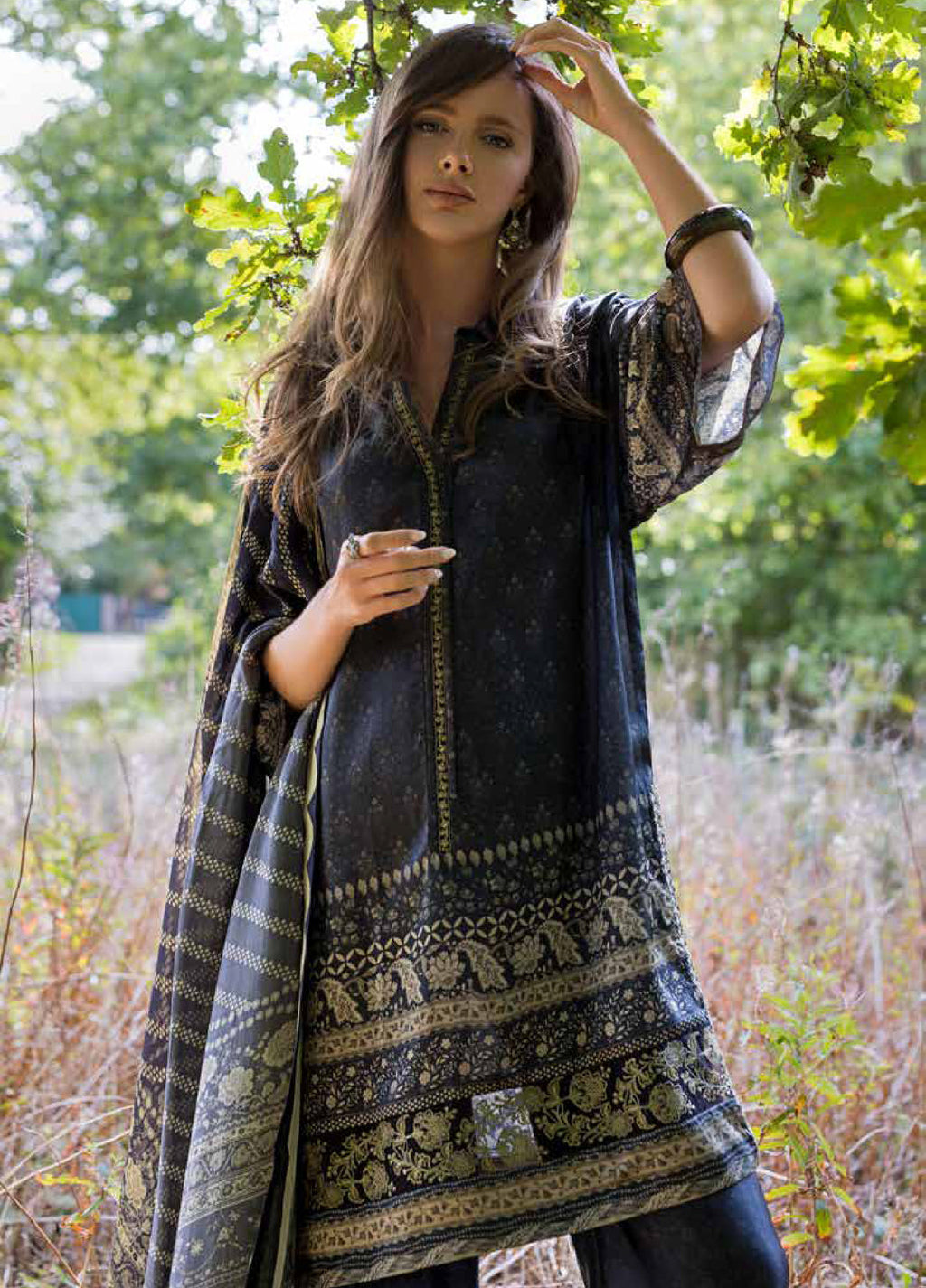 Sobia Nazir SatinPrinted 3 Piece Suits