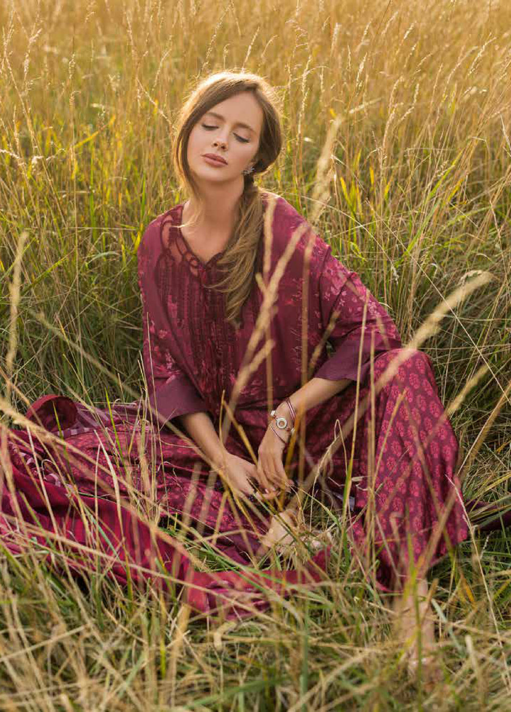 Sobia Nazir Satin  Printed 3 Piece Suits