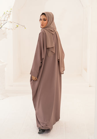 DHIA BASIC ABAYA- COFFEE