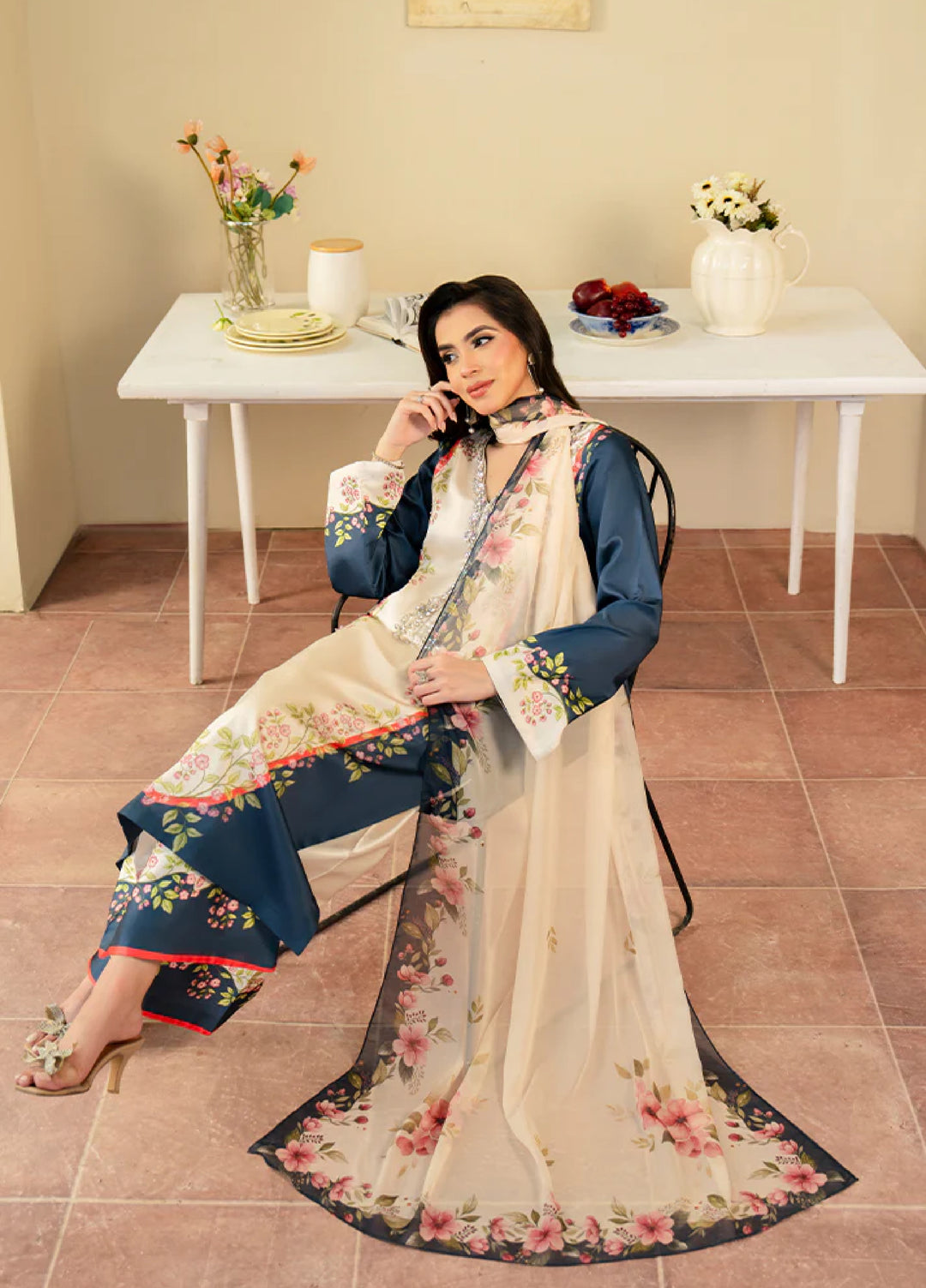 Celeste by Imrozia Pret Hand work Shamooz Silk 3 Piece