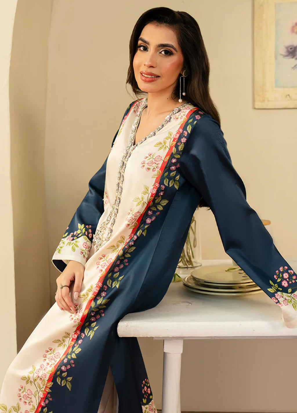 Celeste by Imrozia Pret Hand work Shamooz Silk 3 Piece