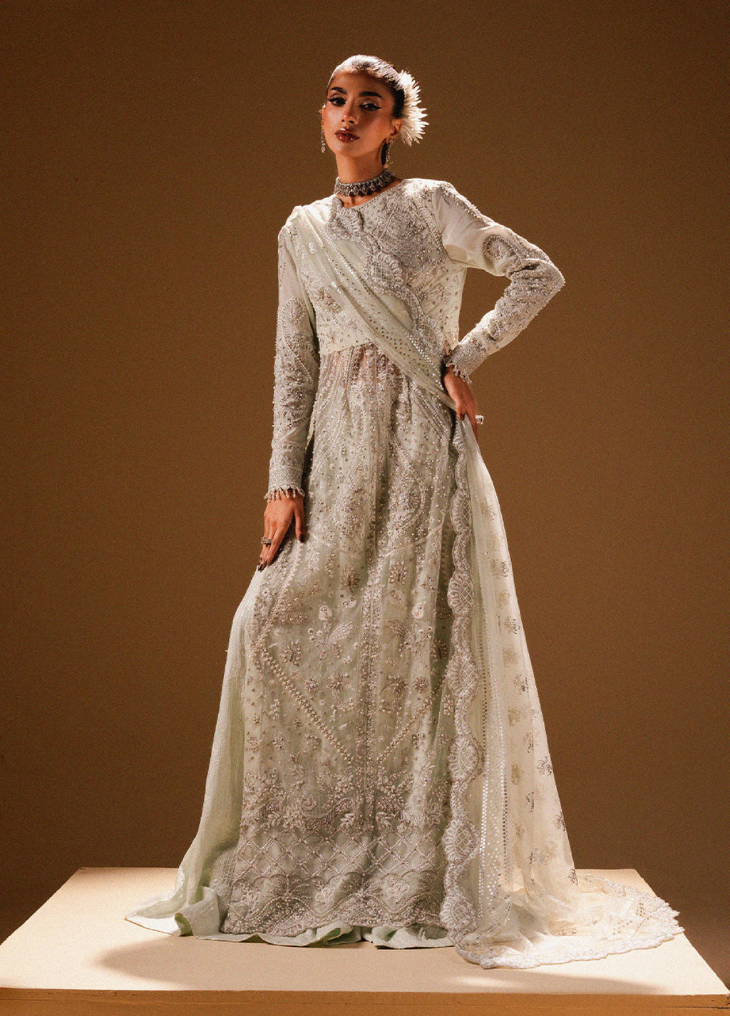 Afsanay by Zariya Luxury Embroidered Stitched Chiffon 3 Piece Suits