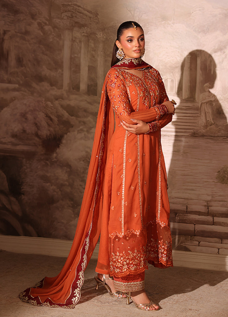 Ensembles by Azure Embroidered Chiffon Suits 3 Piece