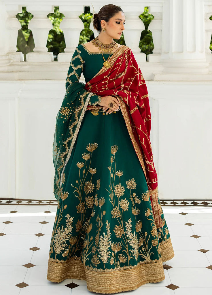 Jahan by Erum Khan Embroidered Raw Silk Suits  4 Piece