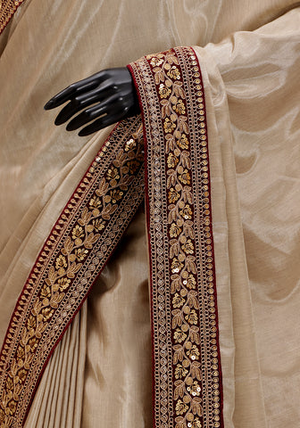 Designer Silk Saree - Gold