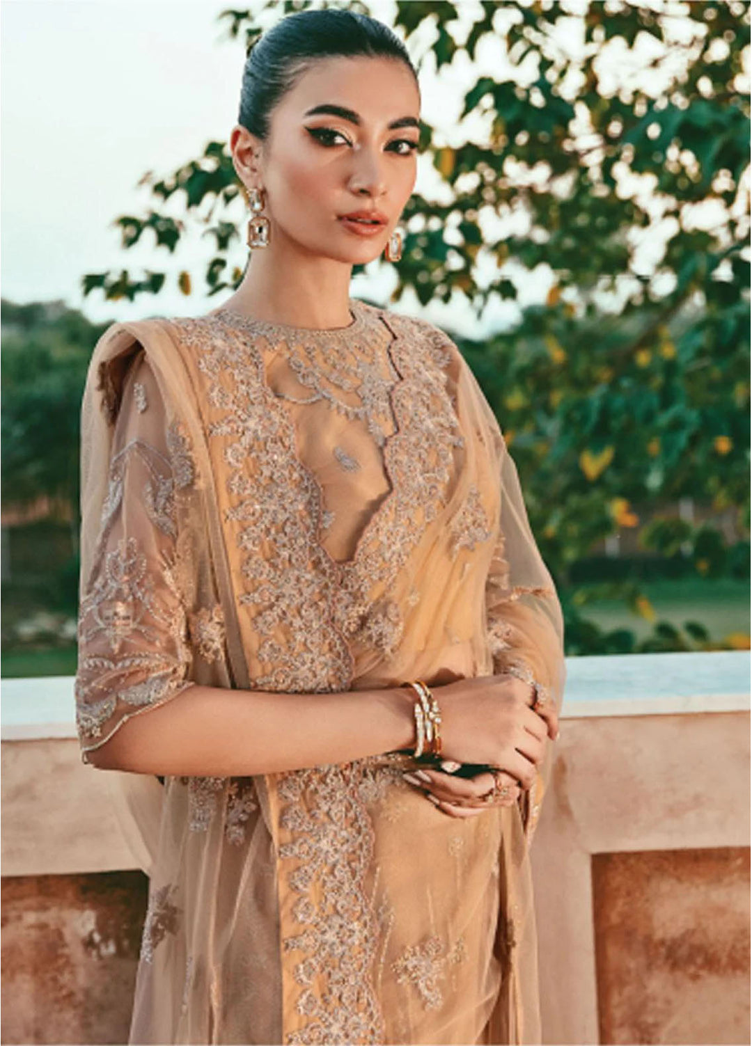 Florent Embroidered Organza Suits 3 Piece