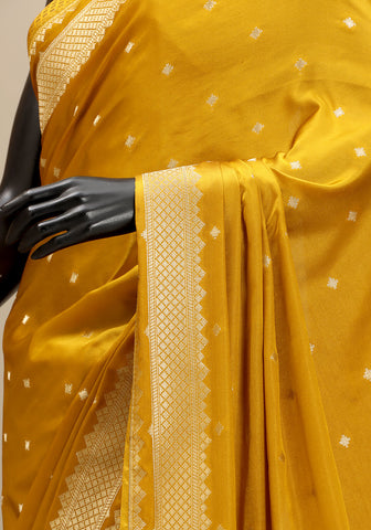Silk Banarasi Saree - Mustard