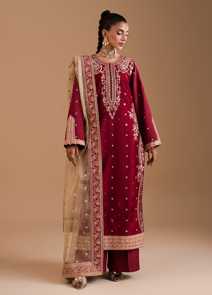 Afsanay by Zariya Luxury Embroidered Stitched Chiffon 3 Piece Suits ZRY25LF D1 ZB50037