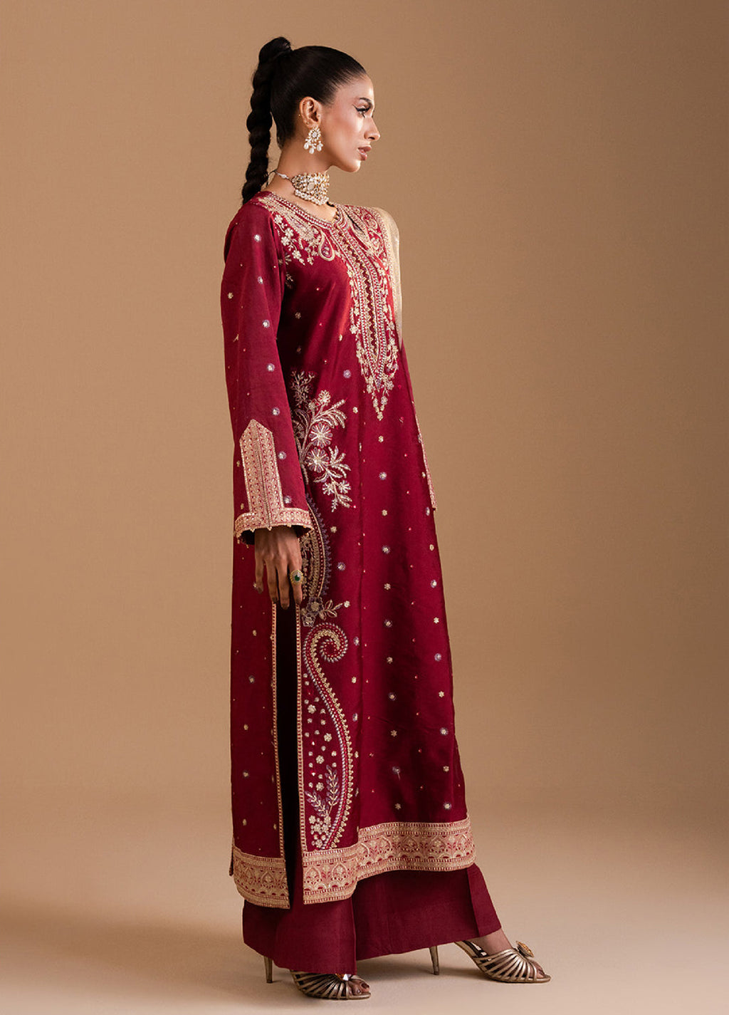 Afsanay by Zariya Luxury Embroidered Stitched Chiffon 3 Piece Suits ZRY25LF D1 ZB50037