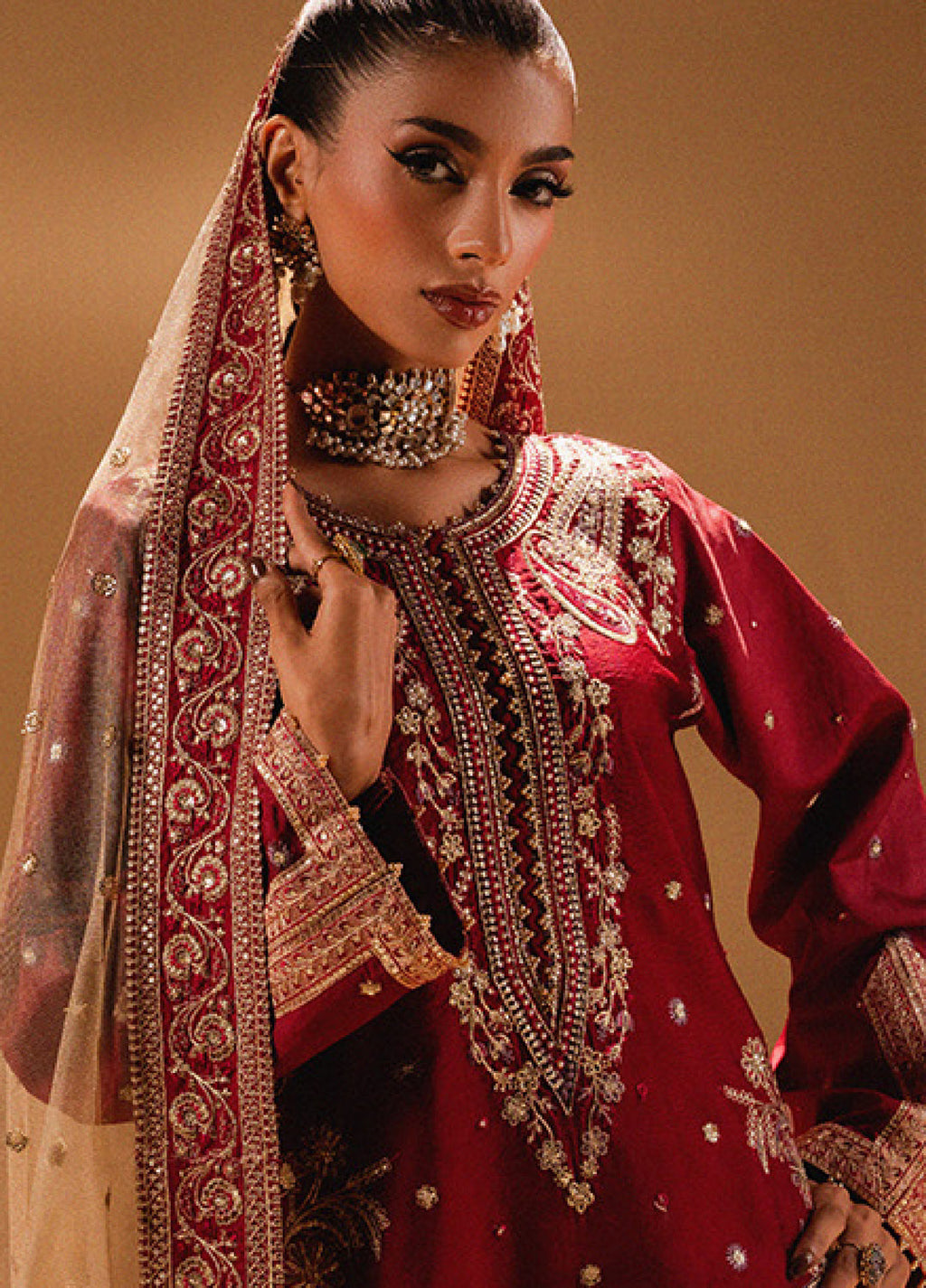 Afsanay by Zariya Luxury Embroidered Stitched Chiffon 3 Piece Suits ZRY25LF D1 ZB50037