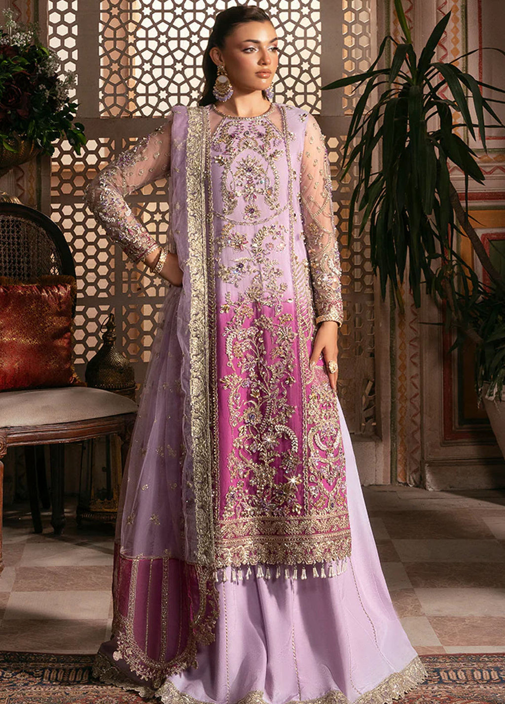 Noor e Naaz by Imrozia  Embroidered Net 3 Piece Suit