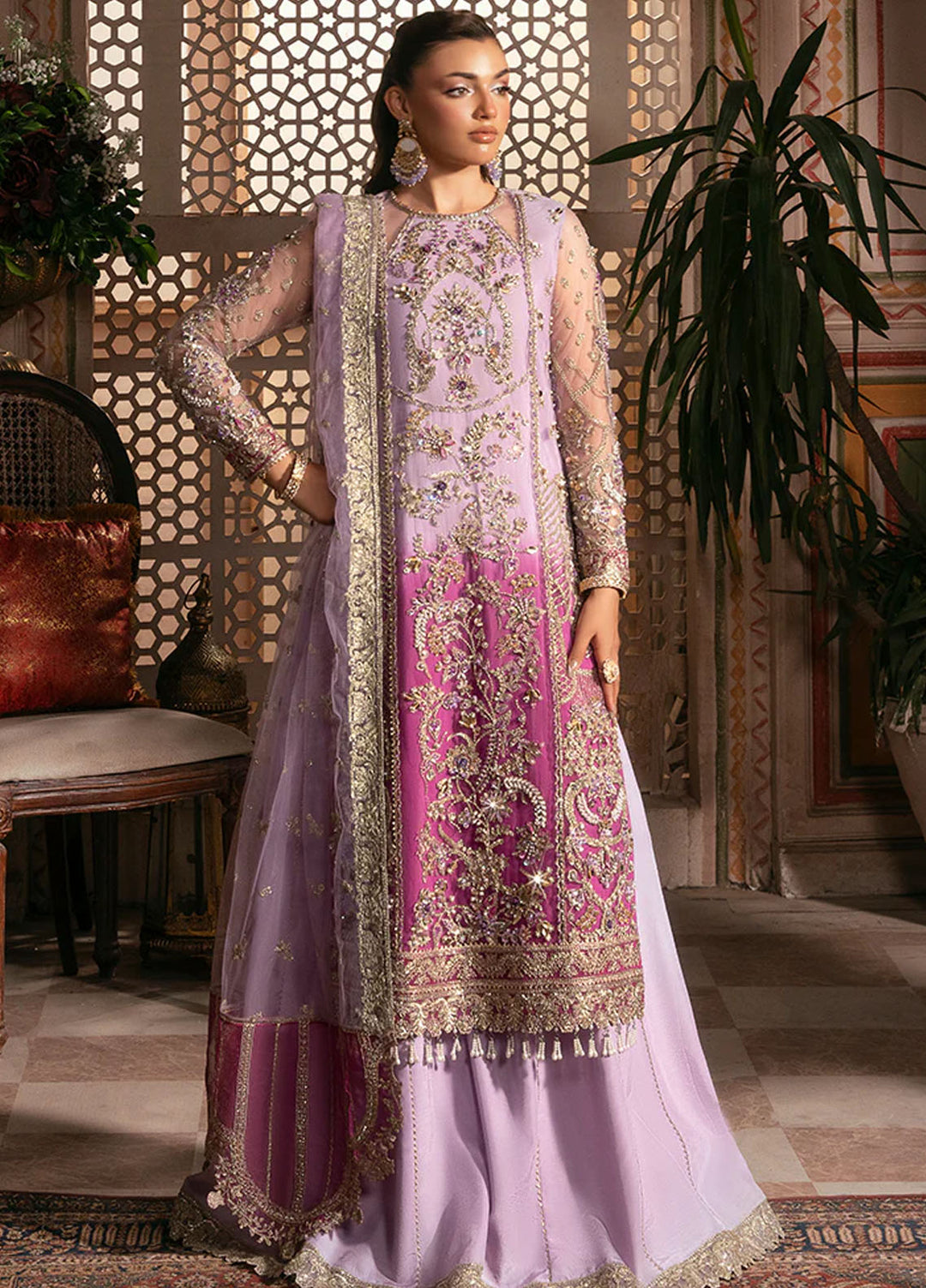 Noor e Naaz by Imrozia  Embroidered Net 3 Piece Suit