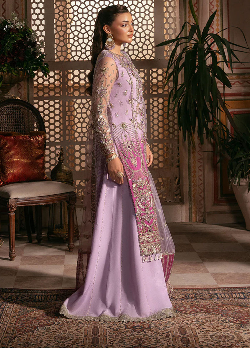 Noor e Naaz by Imrozia  Embroidered Net 3 Piece Suit