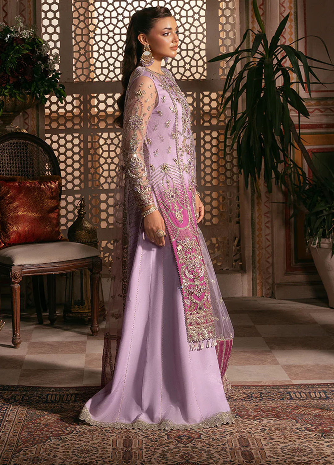 Noor e Naaz by Imrozia  Embroidered Net 3 Piece Suit