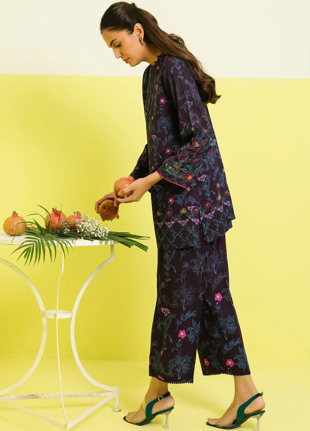 Embroidered Marina Twill Suits Stitched 2 Piece SHR25EP Iris Charm - Winter Collection