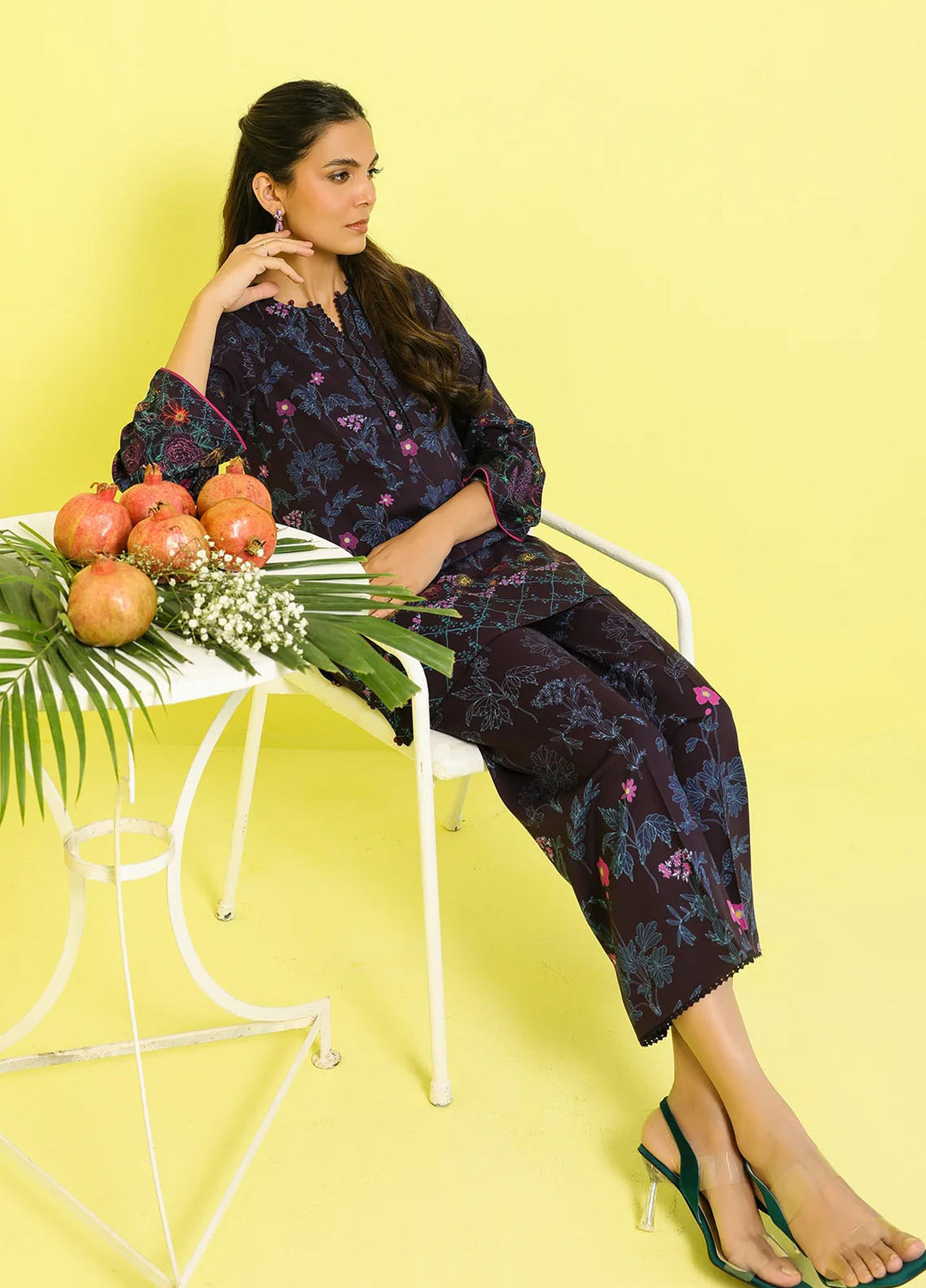 Embroidered Marina Twill Suits Stitched 2 Piece SHR25EP Iris Charm - Winter Collection