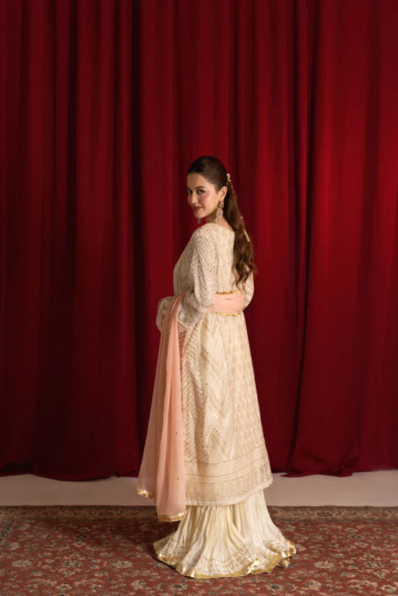 Zaaviay Luna Pearl Chikankari Suit Pret 3 Piece