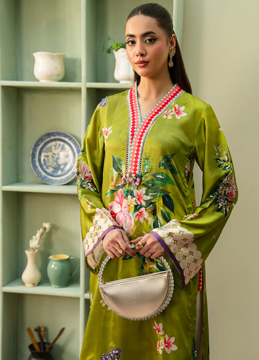 Celeste by Imrozia Pret Hand work Shamooz Silk 3 Piece