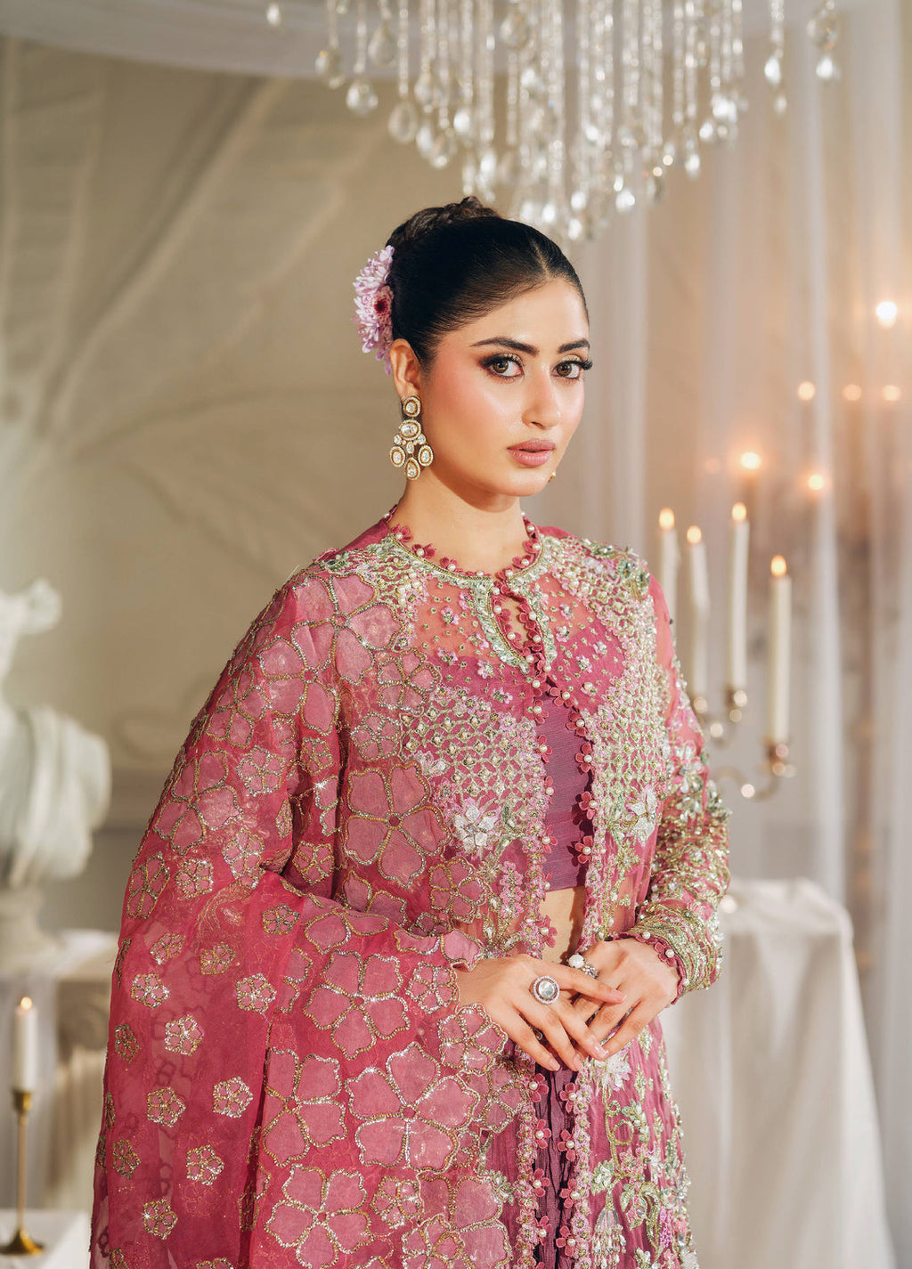 Maryam Hussain Stitched  Embroidered Organza Suit