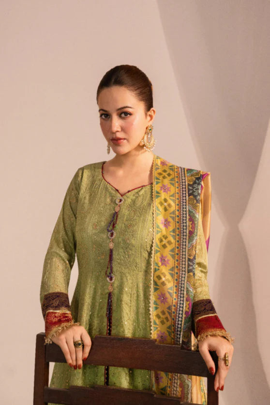 Zaaviay Mint Oasis Chikankari Suits Pret 3 Piece