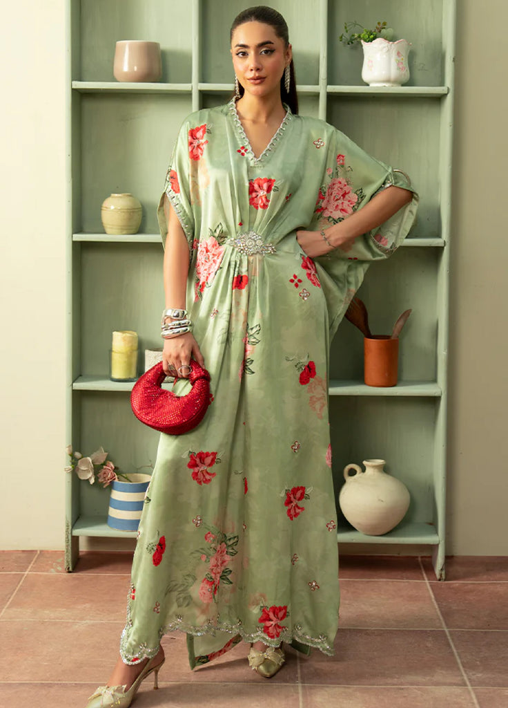 Celeste by Imrozia Pret Hand work Shamooz Silk Kaftaan