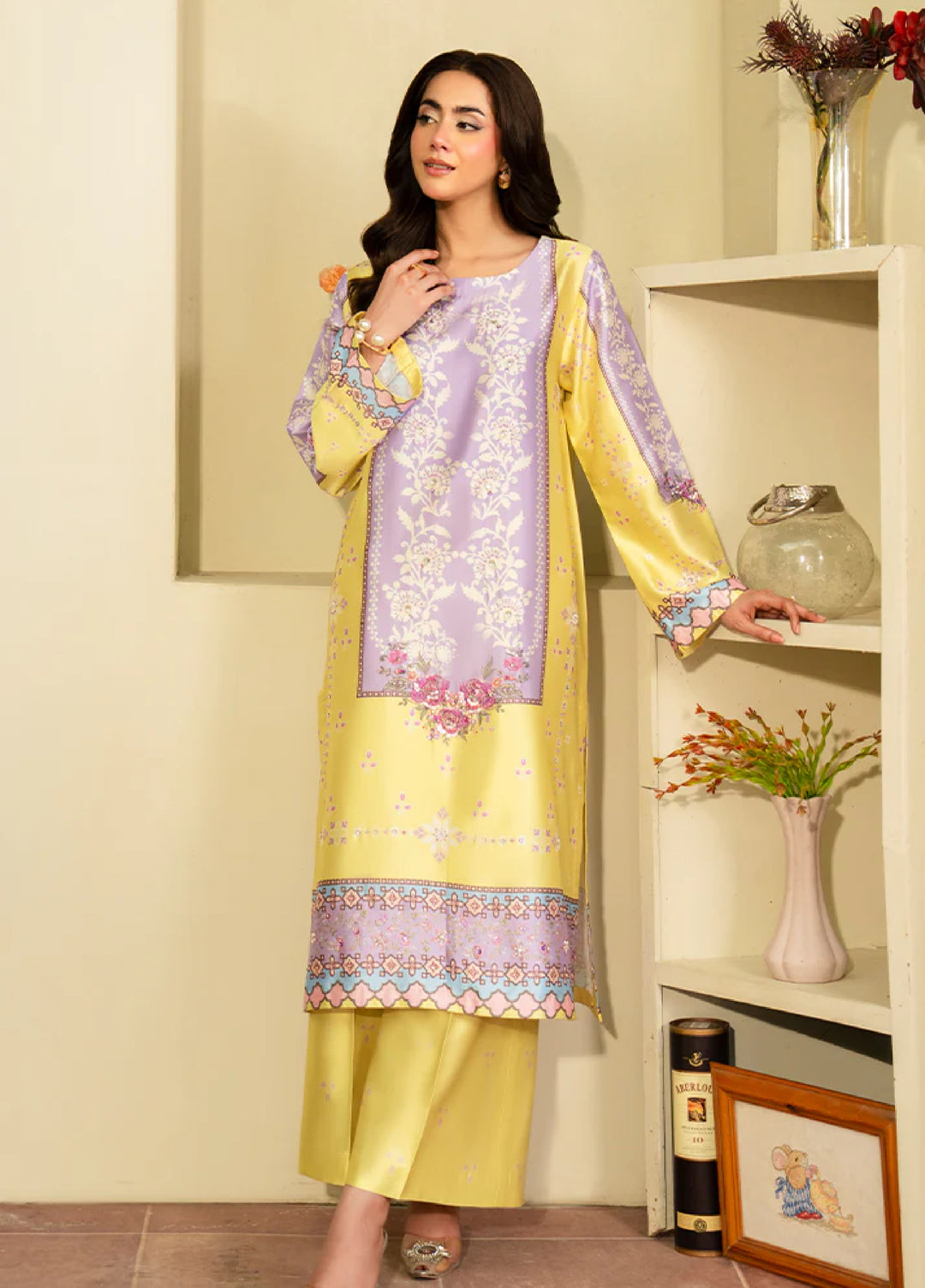 Celeste by Imrozia Pret Hand work Shamooz Silk 3 Piece