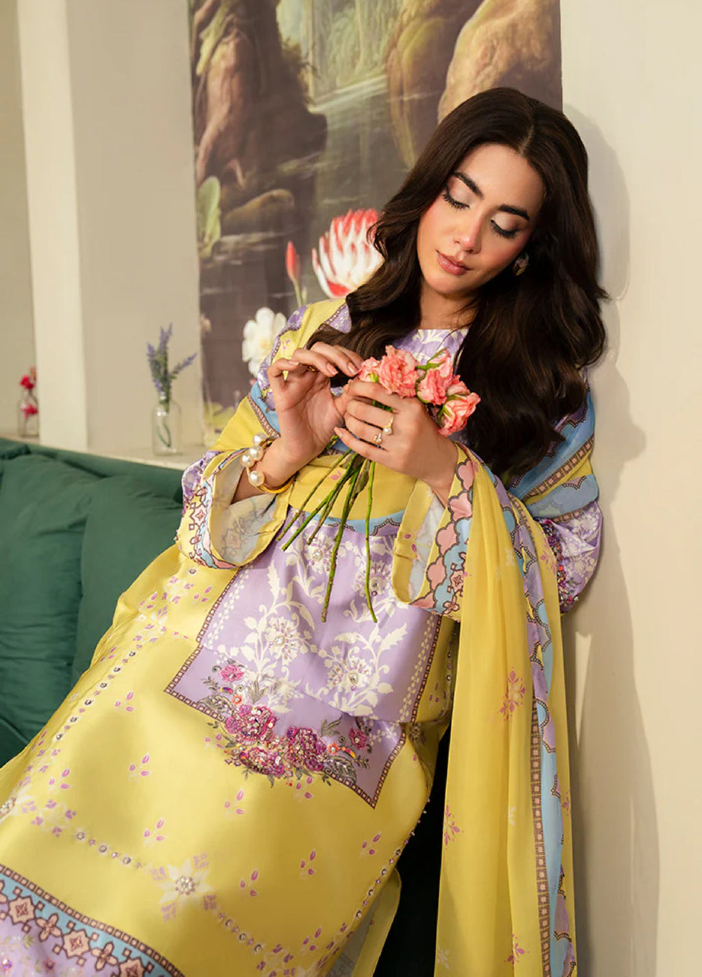 Celeste by Imrozia Pret Hand work Shamooz Silk 3 Piece