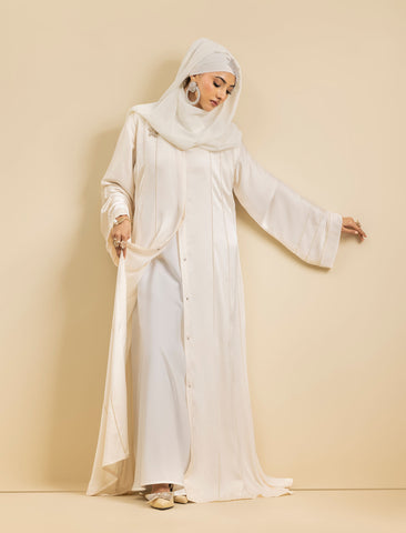 Pearl Grace Luxury Silk Rhinestone Abaya