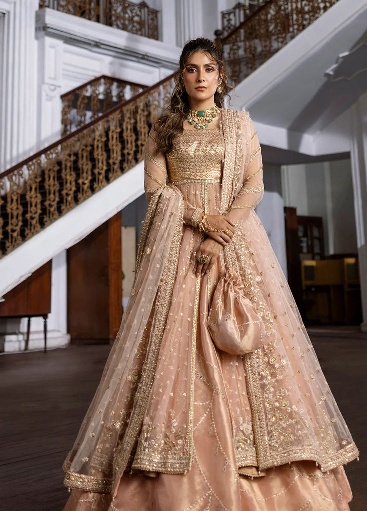 Jahan by Erum Khan Embroidered Tissue lehnga  4 Piece