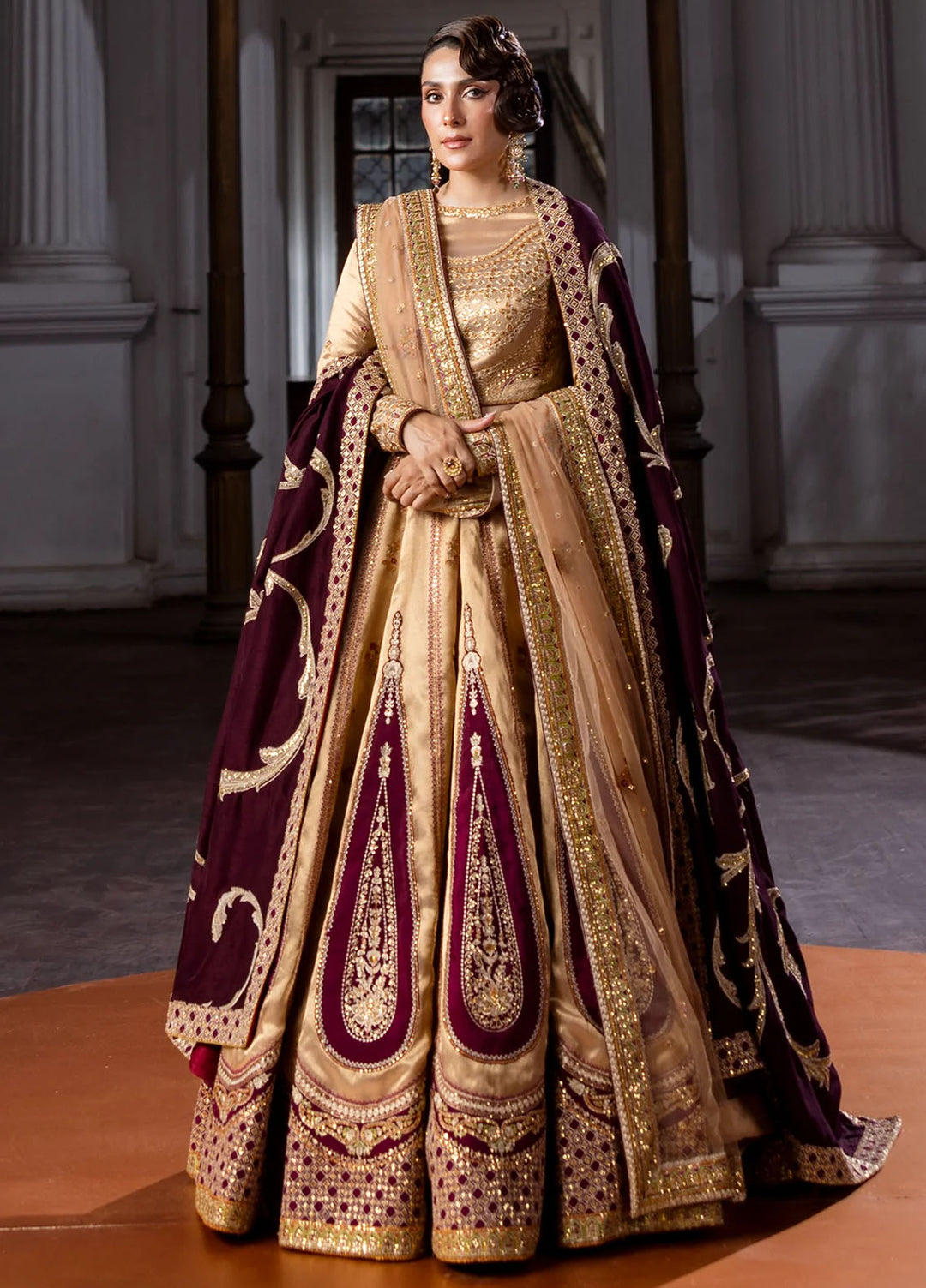 Jahan by Erum Khan Embroidered Tissue Suits 4 Piece