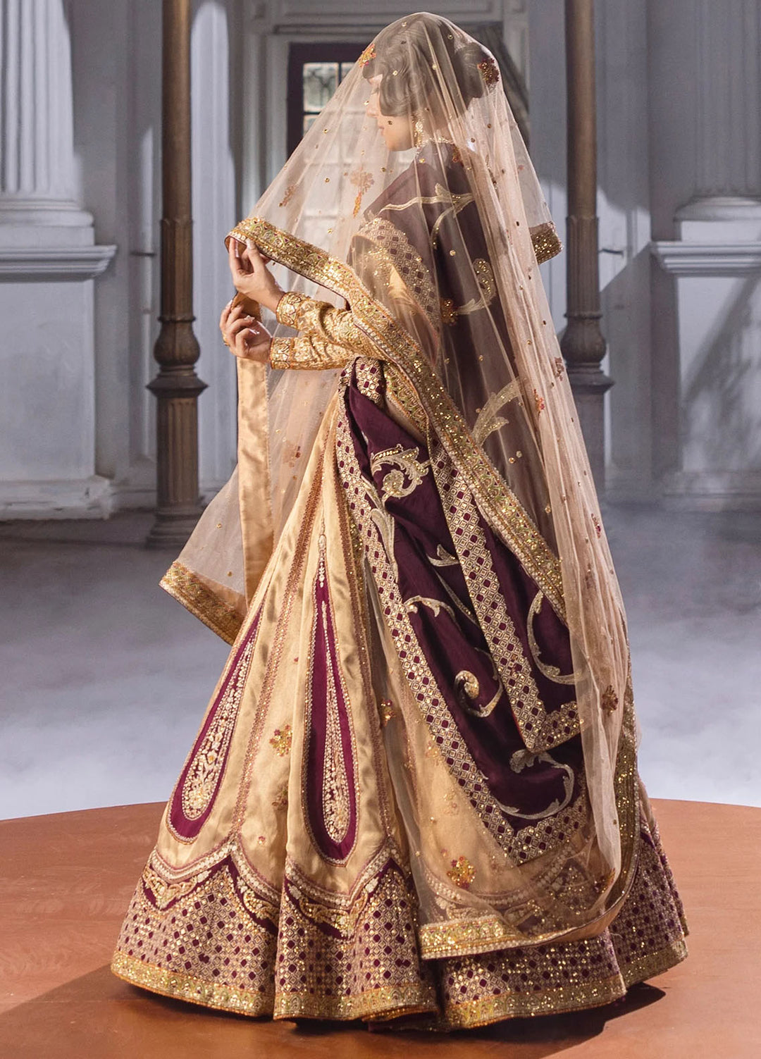 Jahan by Erum Khan Embroidered Tissue Suits 4 Piece