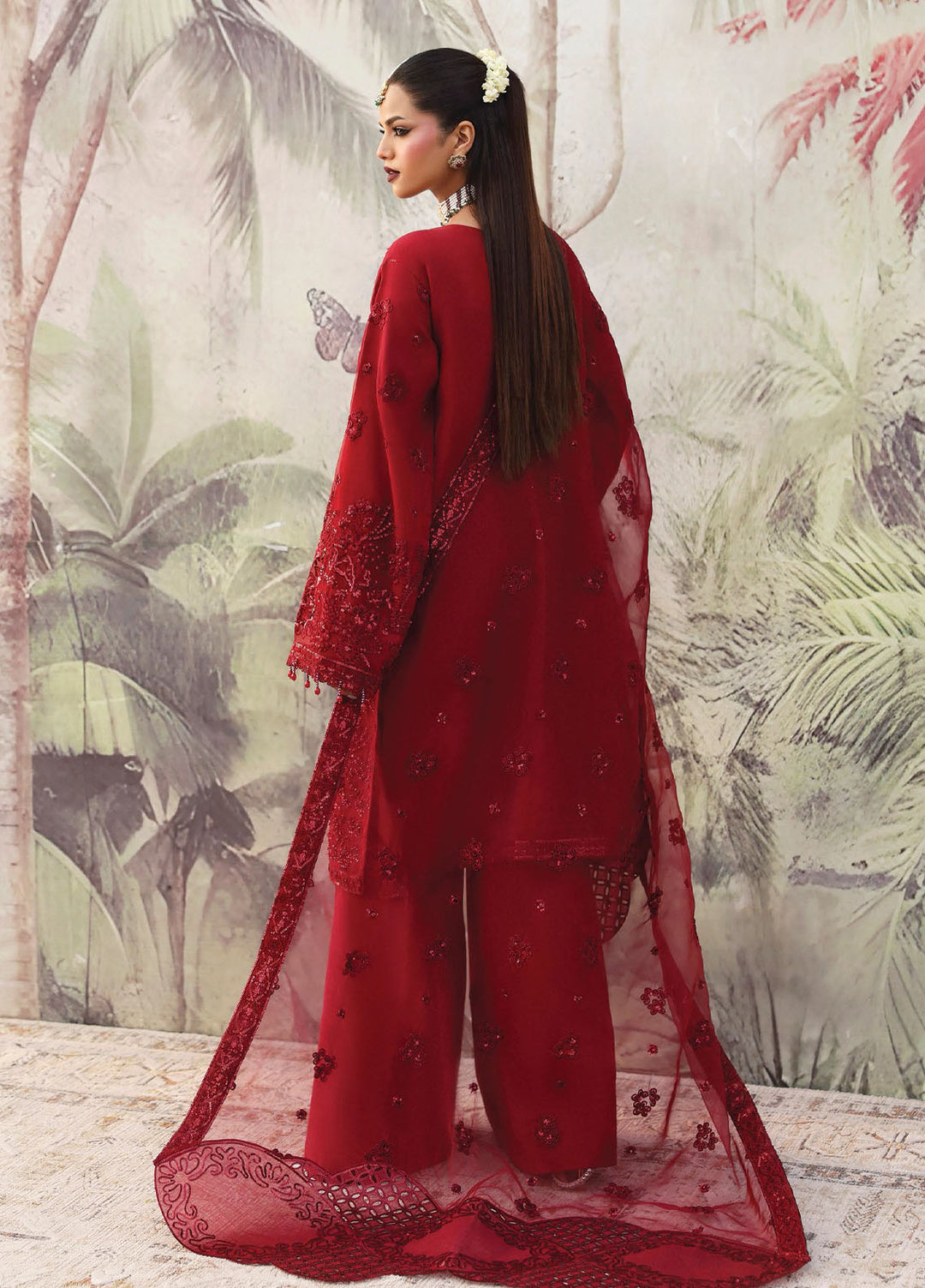 Romansiyyah by Emaan Adeel Embroidered Chiffon Suits 3 Piece