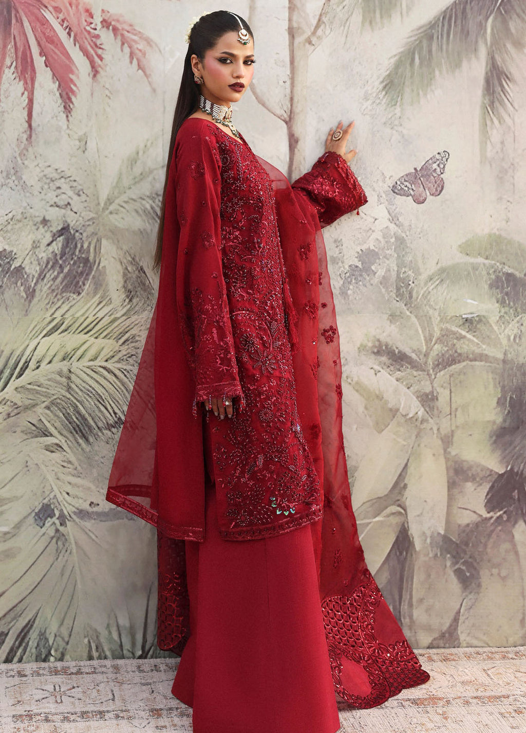 Romansiyyah by Emaan Adeel Embroidered Chiffon Suits 3 Piece