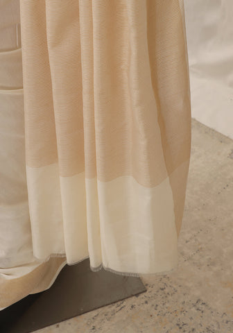 Cotton Silk Saree – Pearl White