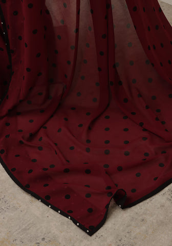 Chiffon Georgette Saree - Polka Dots