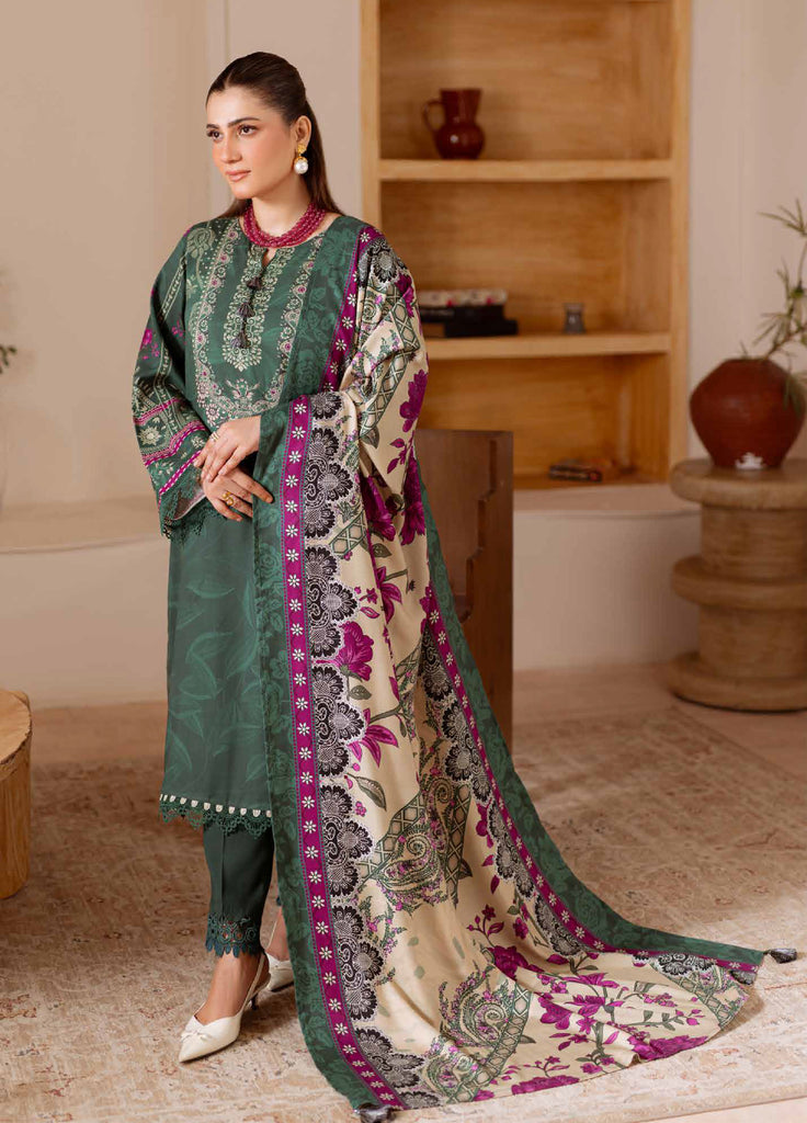 Signature Prints by Nureh Stitched Printed Marina with wool shawl Suits 3 Piece.