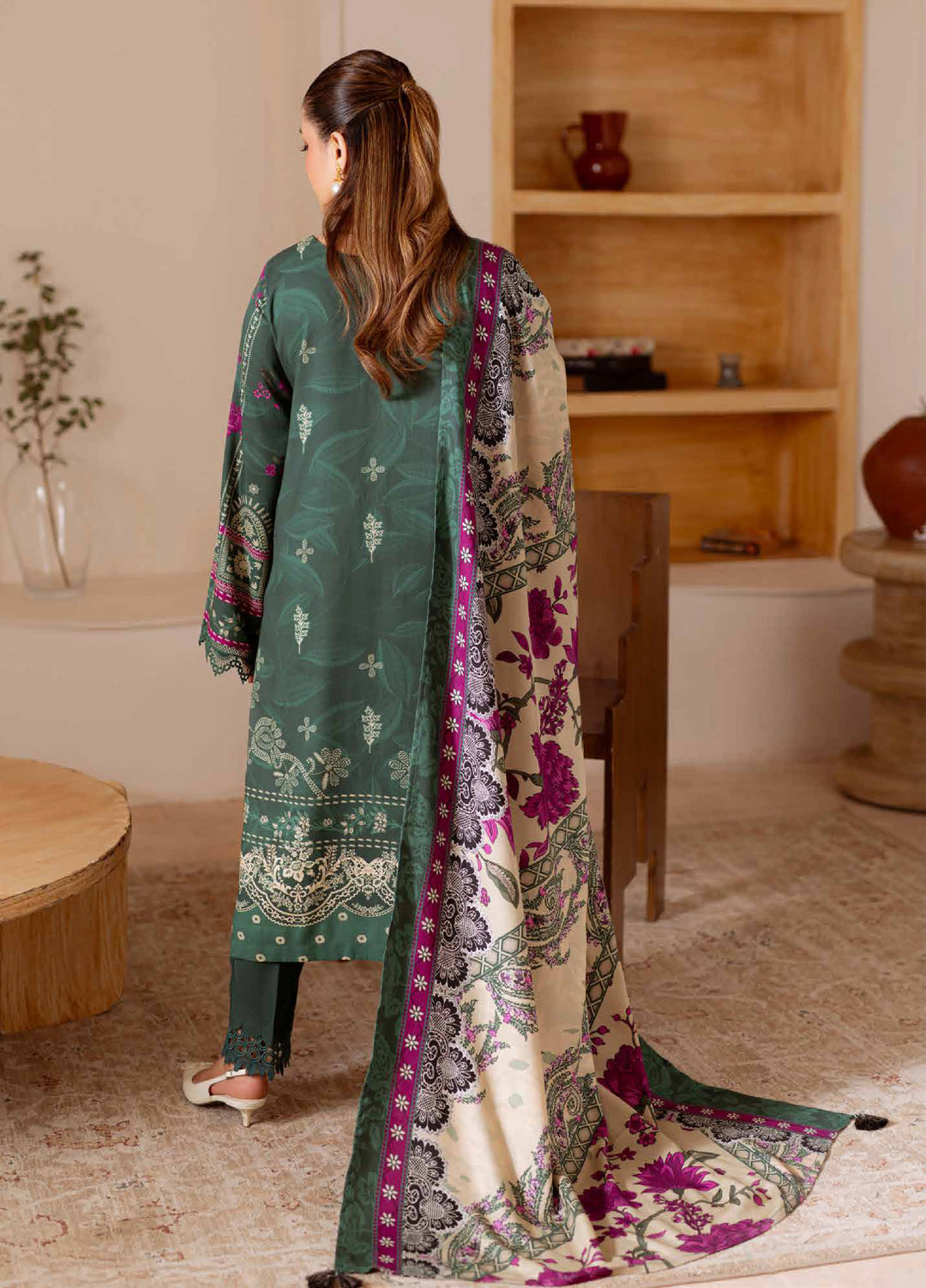 Signature Prints by Nureh Stitched Printed Marina with wool shawl Suits 3 Piece.