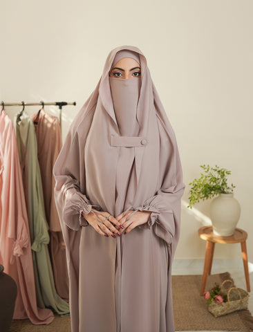 SAUDI JILBAB - WARM GREY