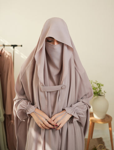 SAUDI JILBAB - WARM GREY