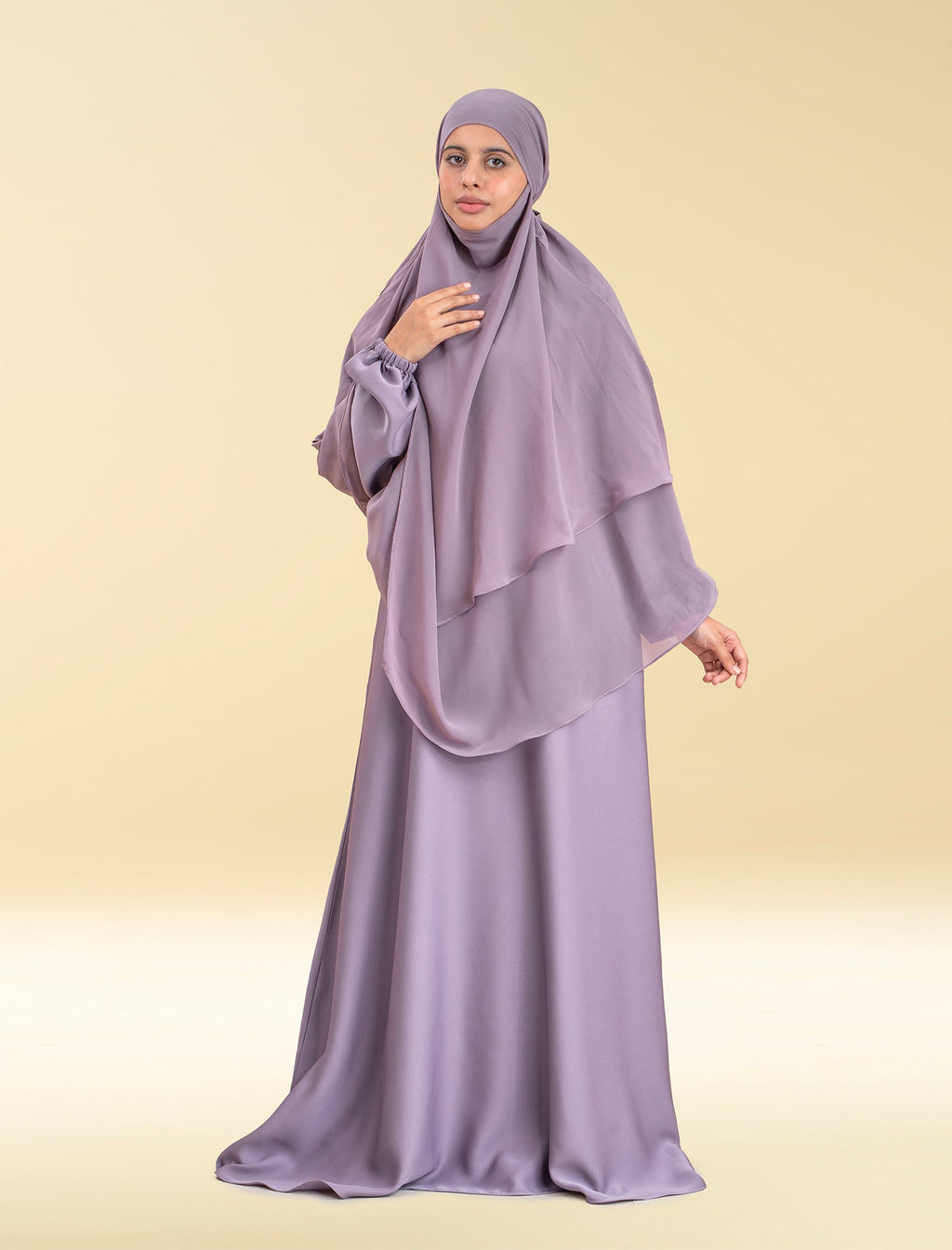 SHANAZ KHIMAR SET - LILAC
