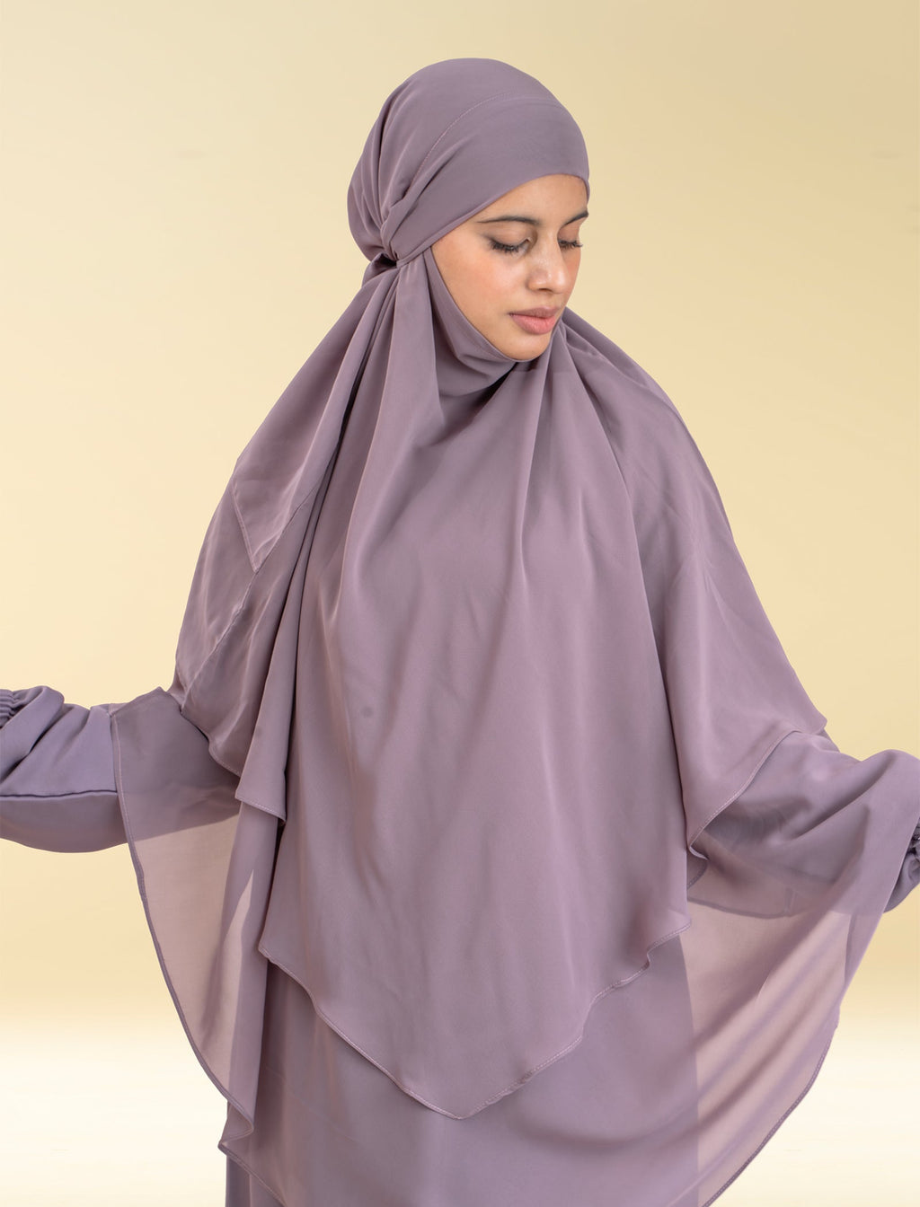 SHANAZ KHIMAR SET - LILAC