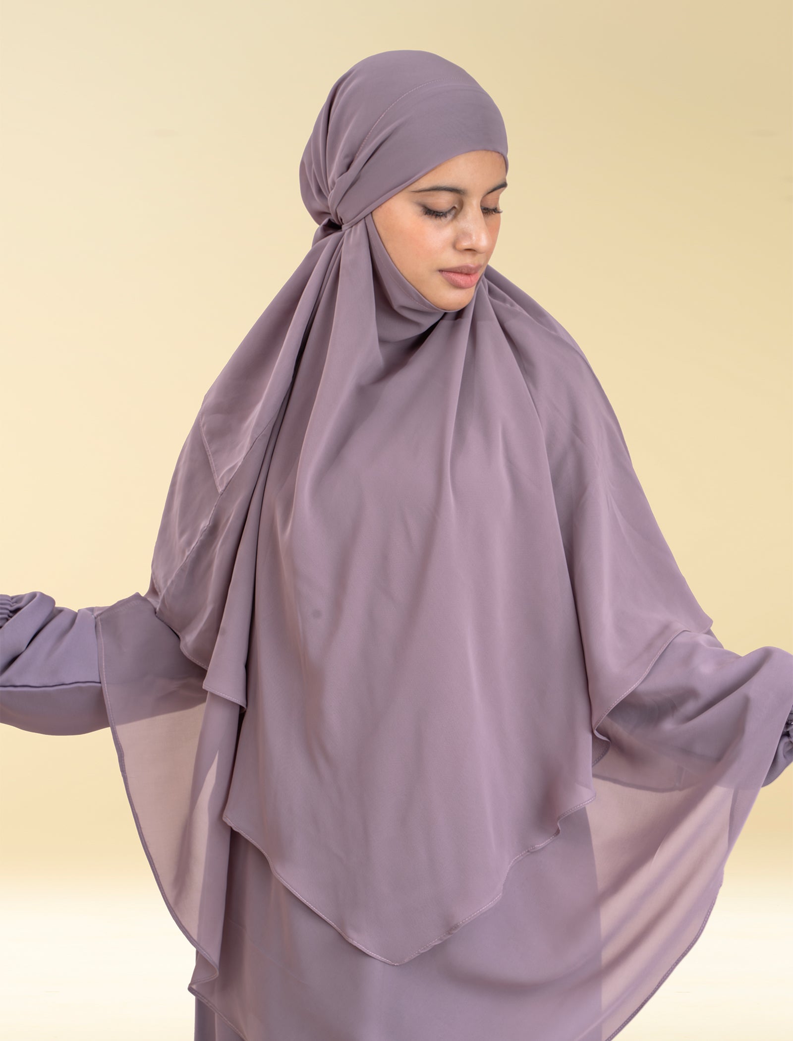 SHANAZ KHIMAR SET - LILAC