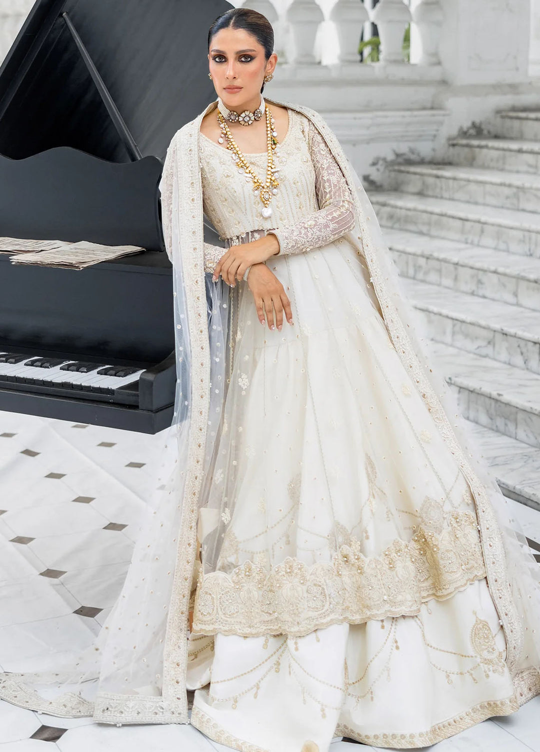 Jahan by Erum Khan Embroidered Net Suits  3 Piece