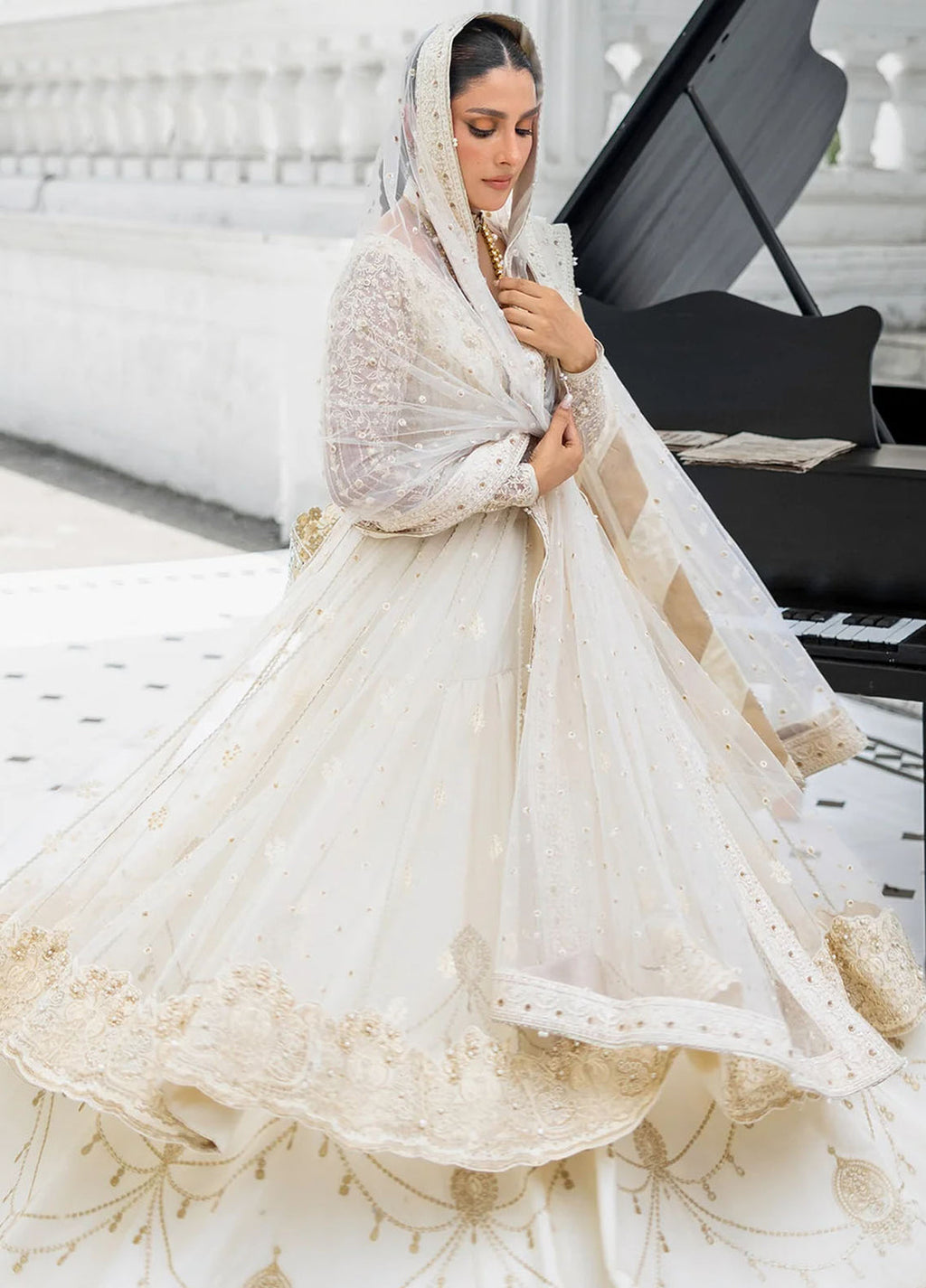 Jahan by Erum Khan Embroidered Net Suits  3 Piece